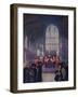 The homage of his people: King Edward's lying in state, Westminster Hall, May 16-19, 1910 (1911)-Edward Frederick Skinner-Framed Giclee Print