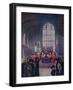 The homage of his people: King Edward's lying in state, Westminster Hall, May 16-19, 1910 (1911)-Edward Frederick Skinner-Framed Giclee Print