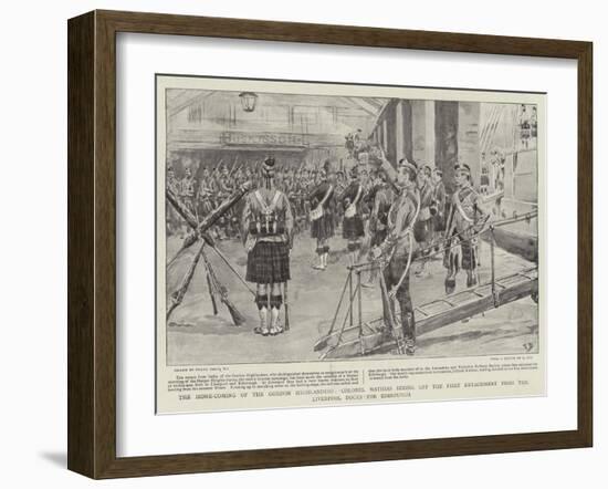 The Home-Coming of the Gordon Highlanders-Frank Dadd-Framed Giclee Print