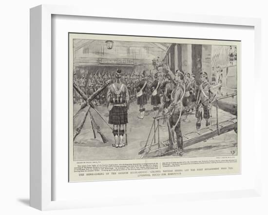 The Home-Coming of the Gordon Highlanders-Frank Dadd-Framed Giclee Print