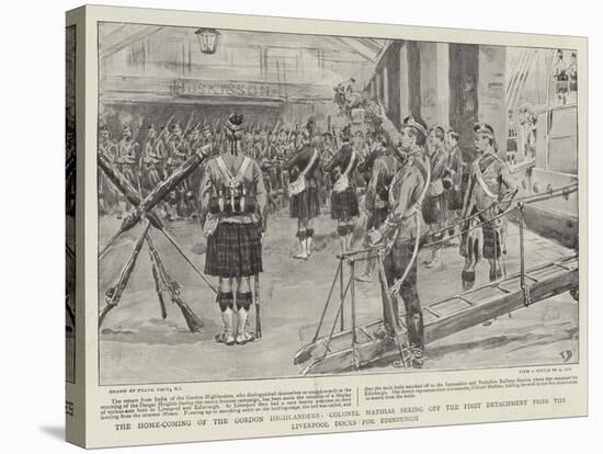 The Home-Coming of the Gordon Highlanders-Frank Dadd-Stretched Canvas