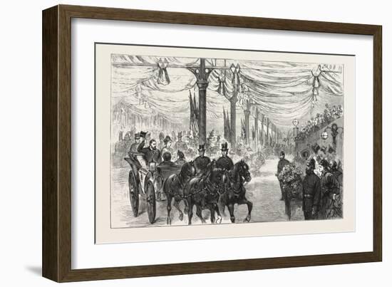 The Home-Coming of the Prince of Wales : the Royal Party Leaving the Victoria Station of the London-null-Framed Giclee Print