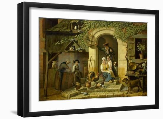 The Home of a Hunter. Dating: 1826. Measurements: h 62 cm × w 78 cm; d 12 cm.-Henri Voordecker-Framed Premium Giclee Print