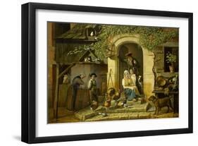 The Home of a Hunter. Dating: 1826. Measurements: h 62 cm × w 78 cm; d 12 cm.-Henri Voordecker-Framed Premium Giclee Print