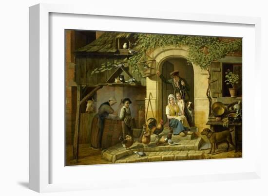 The Home of a Hunter. Dating: 1826. Measurements: h 62 cm × w 78 cm; d 12 cm.-Henri Voordecker-Framed Premium Giclee Print