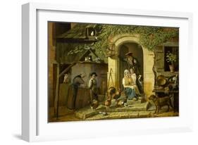 The Home of a Hunter. Dating: 1826. Measurements: h 62 cm × w 78 cm; d 12 cm.-Henri Voordecker-Framed Premium Giclee Print