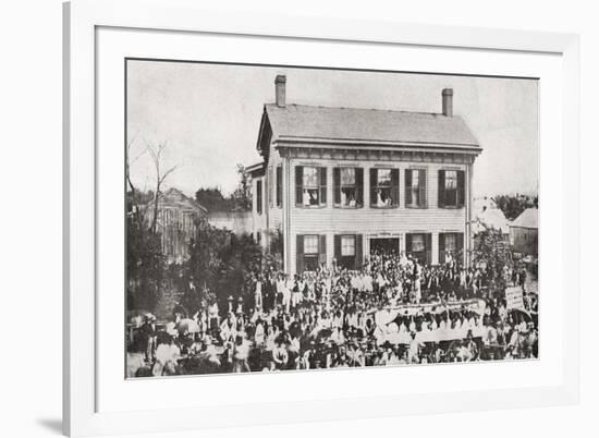 The Home of Abraham Lincoln in Springfield-null-Framed Giclee Print