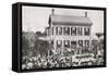 The Home of Abraham Lincoln in Springfield-null-Framed Stretched Canvas