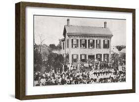 The Home of Abraham Lincoln in Springfield-null-Framed Giclee Print