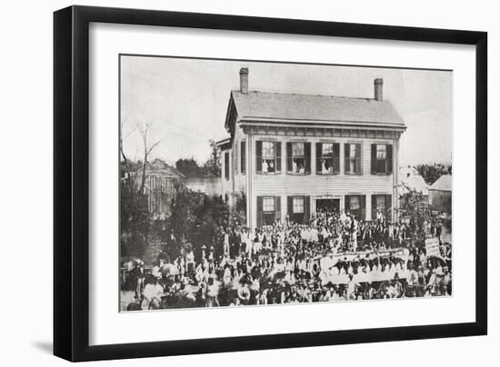 The Home of Abraham Lincoln in Springfield-null-Framed Giclee Print