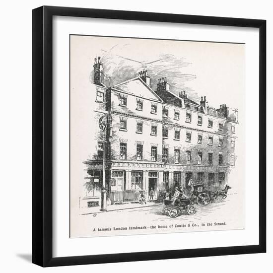 The Home of the Bank Coutts and Co in the Strand London-Percy Hickling-Framed Art Print