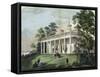 The Home of Washington-Currier & Ives-Framed Stretched Canvas