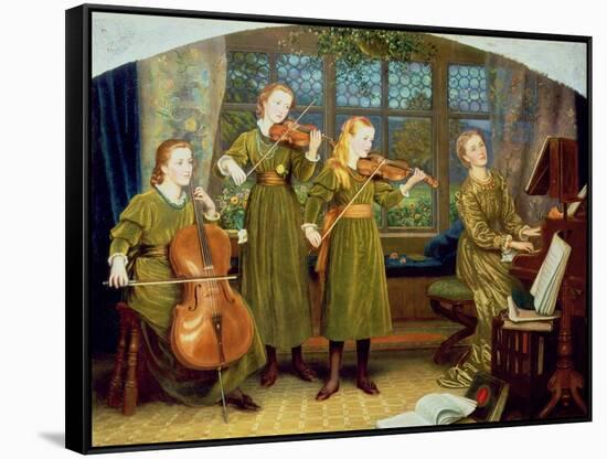 The Home Quartet: Mrs Vernon Lushington and Her Children, 1883-Arthur Hughes-Framed Stretched Canvas