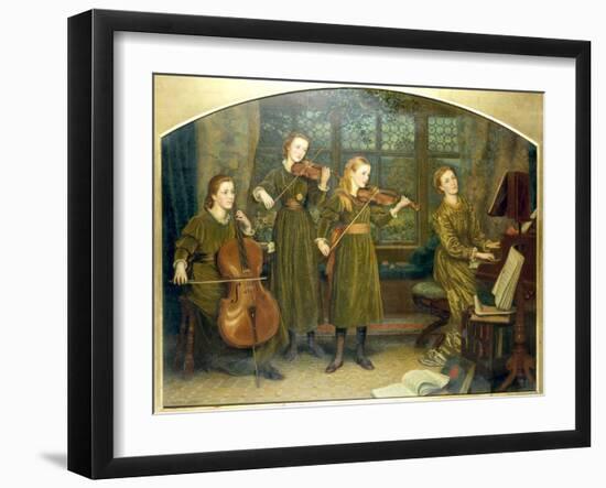 The Home Quartett, 1882 (Mrs.Vernon Lushington and her daughters)-Arthur Hughes-Framed Premium Giclee Print