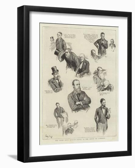 The Home Rule Debate, Notes in the House of Commons-Sydney Prior Hall-Framed Giclee Print