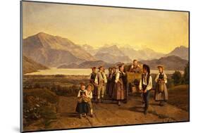 The Homecoming from the Harvest on Lake Zug, 1844-Ferdinand Georg Waldmuller-Mounted Giclee Print
