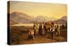 The Homecoming from the Harvest on Lake Zug, 1844-Ferdinand Georg Waldmuller-Stretched Canvas