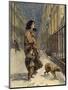 The Homeless Poor, Mother and Child with Dog in the Snow-Sir John Gilbert-Mounted Giclee Print