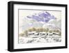 The Hometown Mountain Covered in Snow-Kenji Fujimura-Framed Art Print