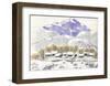 The Hometown Mountain Covered in Snow-Kenji Fujimura-Framed Art Print