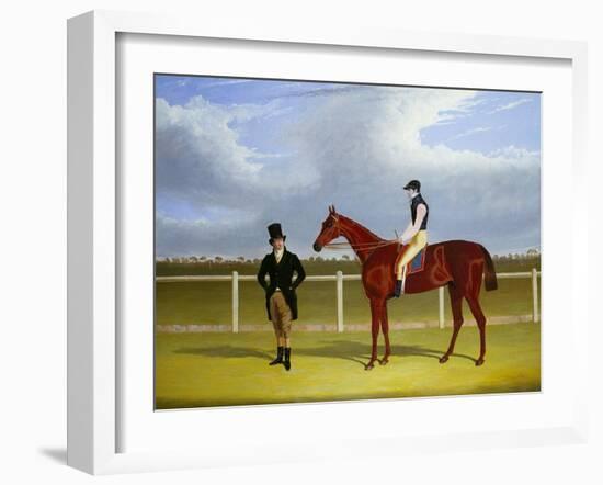 The Hon. E. Petre's Rowton with W. Scott Up, and His Trainer at Doncaster-John Frederick Herring I-Framed Giclee Print