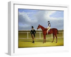 The Hon. E. Petre's Rowton with W. Scott Up, and His Trainer at Doncaster-John Frederick Herring I-Framed Giclee Print