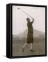 The Hon. Miriam Pease Playing Golf at North Berwick Links Scotland-null-Framed Stretched Canvas