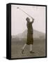 The Hon. Miriam Pease Playing Golf at North Berwick Links Scotland-null-Framed Stretched Canvas