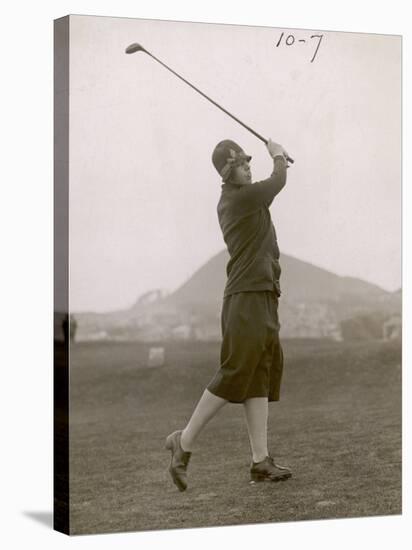 The Hon. Miriam Pease Playing Golf at North Berwick Links Scotland-null-Stretched Canvas