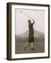 The Hon. Miriam Pease Playing Golf at North Berwick Links Scotland-null-Framed Photographic Print