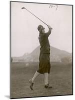 The Hon. Miriam Pease Playing Golf at North Berwick Links Scotland-null-Mounted Photographic Print