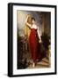 The Hon. Mrs Thomas Hope, Full Face in a Red Velvet Dress, Painted 1813-Henry Bone-Framed Giclee Print