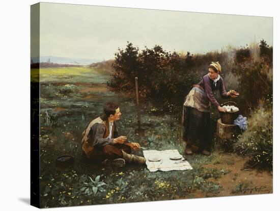 The Honeymoon Breakfast, 1887-Daniel Ridgway Knight-Stretched Canvas