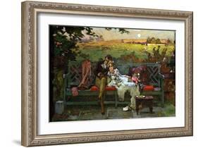 The Honeymoon (Oil on Board)-Marcus Stone-Framed Giclee Print