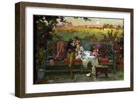 The Honeymoon (Oil on Board)-Marcus Stone-Framed Giclee Print