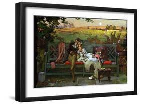 The Honeymoon (Oil on Board)-Marcus Stone-Framed Giclee Print