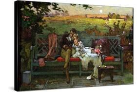 The Honeymoon (Oil on Board)-Marcus Stone-Stretched Canvas