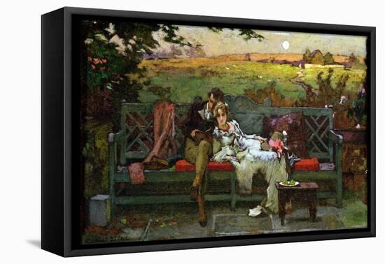 The Honeymoon (Oil on Board)-Marcus Stone-Framed Stretched Canvas