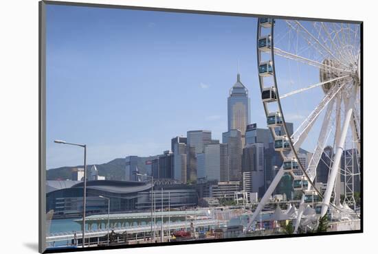 The Hong Kong Observation Wheel, Victoria Harbour, with the International Convention Centre, Hong K-Fraser Hall-Mounted Photographic Print