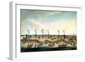 The Hongs at Canton, before 1820-George Chinnery-Framed Giclee Print