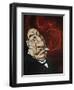 The Honourable Giolitti's Smoke, Satirical Cartoon from L'Asino Magazine, July 26, 1908, Italy-null-Framed Giclee Print