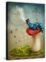 The Hookah Smoking Caterpillar from Alice in Wonderland-egal-Stretched Canvas
