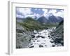 The Hooker River Flowing from the Hooker Glacier, Mount Cook National Park, Canterbury-Robert Francis-Framed Photographic Print