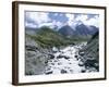 The Hooker River Flowing from the Hooker Glacier, Mount Cook National Park, Canterbury-Robert Francis-Framed Photographic Print