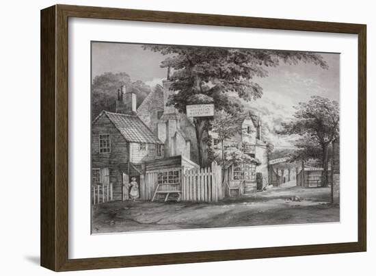 The Hoop and Toy Inn on Brompton Road, Kensington, London, C1820-Frederick Nash-Framed Giclee Print