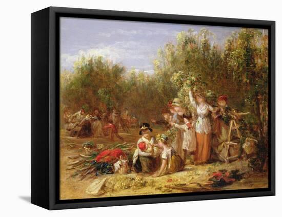 The Hop Garden-William Frederick Witherington-Framed Stretched Canvas