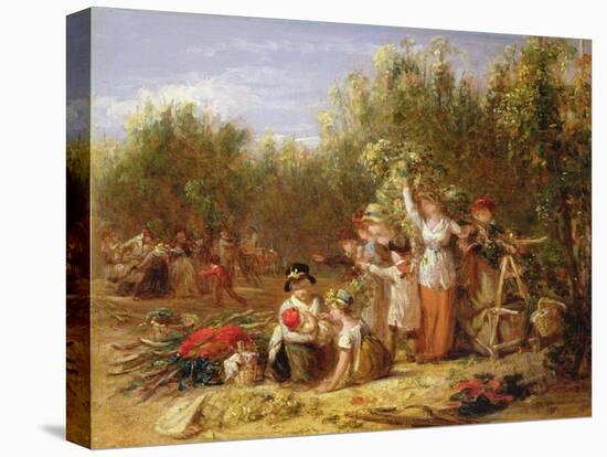 The Hop Garden-William Frederick Witherington-Stretched Canvas