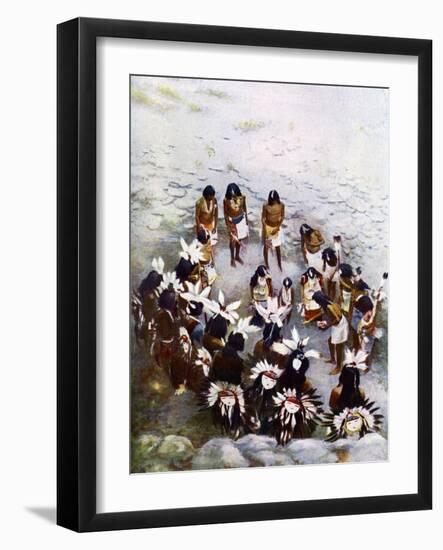 The Hopi Flute Ceremony-F Seth-Framed Giclee Print