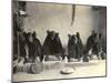 The Hopi Mealing Trough-Edward S^ Curtis-Mounted Photo