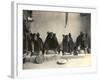 The Hopi Mealing Trough-Edward S^ Curtis-Framed Photo